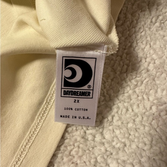 DAYDREAMER The Doors Waiting For The Sun Shrunken Band Tee Cream Crop - Picture 10 of 13